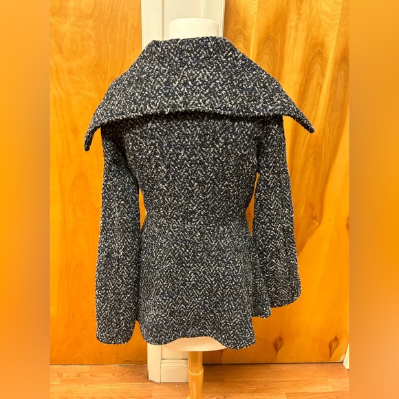 Me Jane peplum style wide collar double breasted jacket size small - Picture 2 of 4